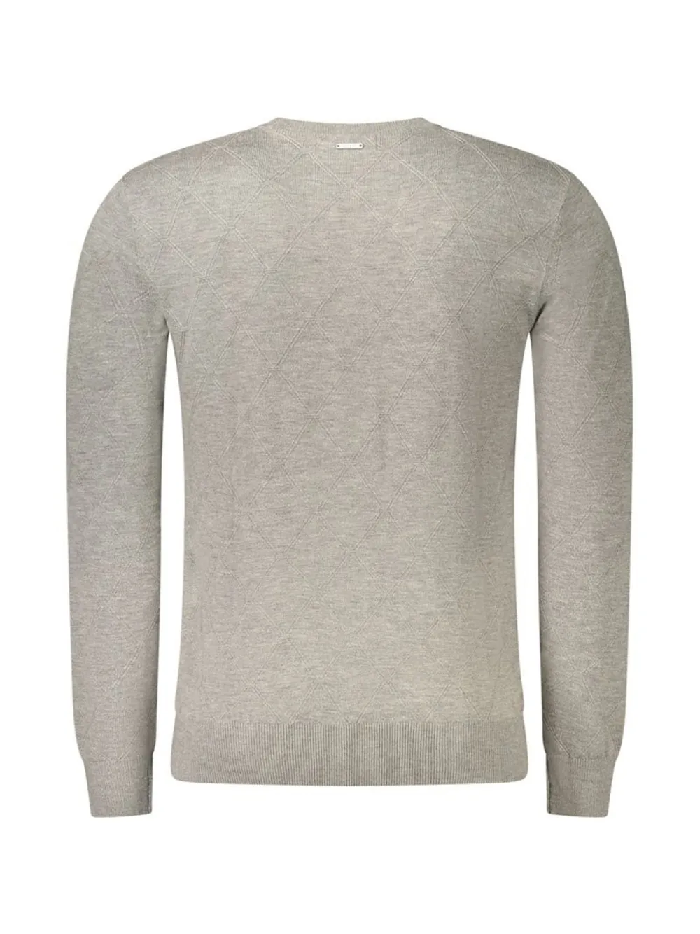 GUESS USA diamond-knit wool sweater Grijs