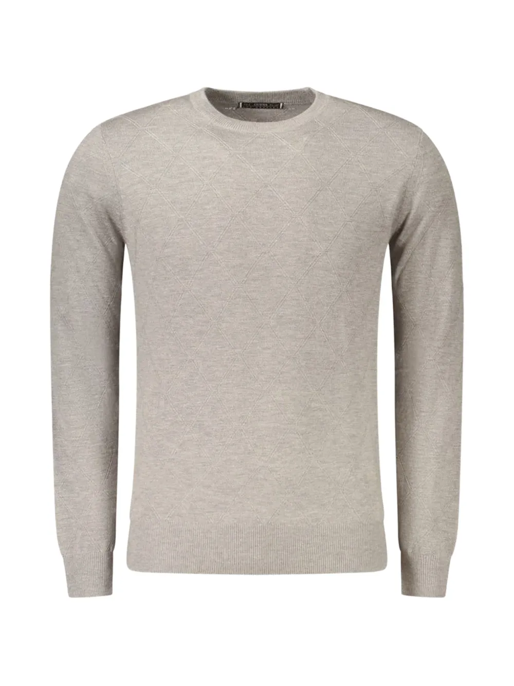 GUESS USA diamond-knit wool sweater - Grigio