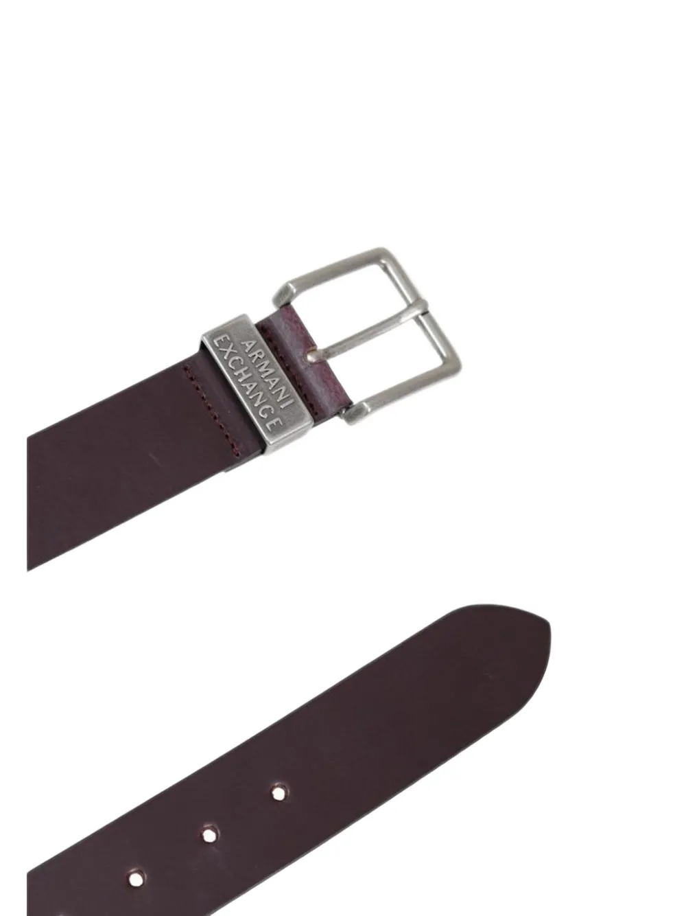 Armani Exchange logo-plaque leather belt Bruin