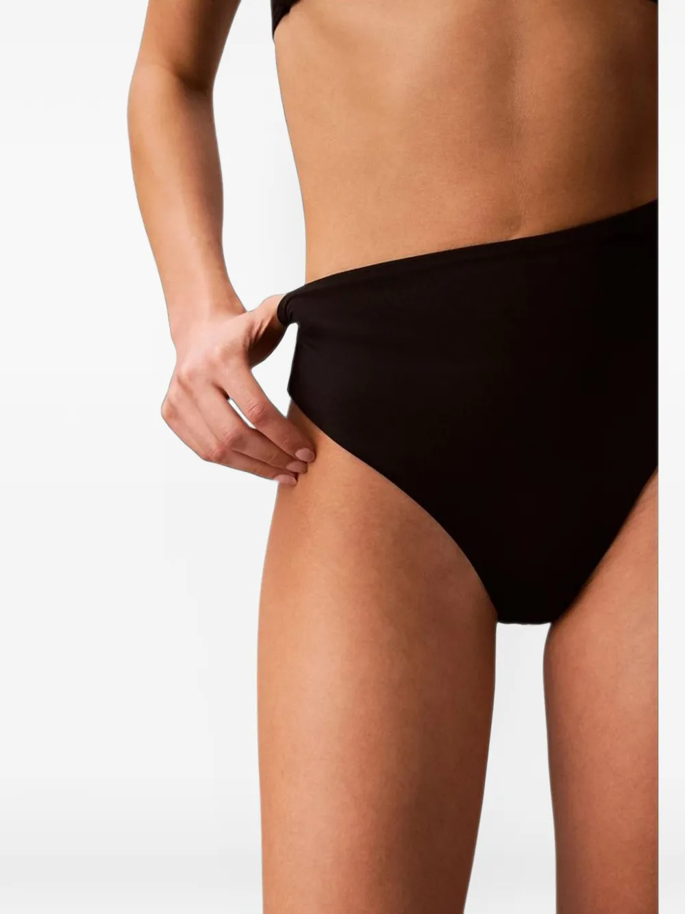 Calvin Klein Jeans high-waisted bikini bottom Zwart