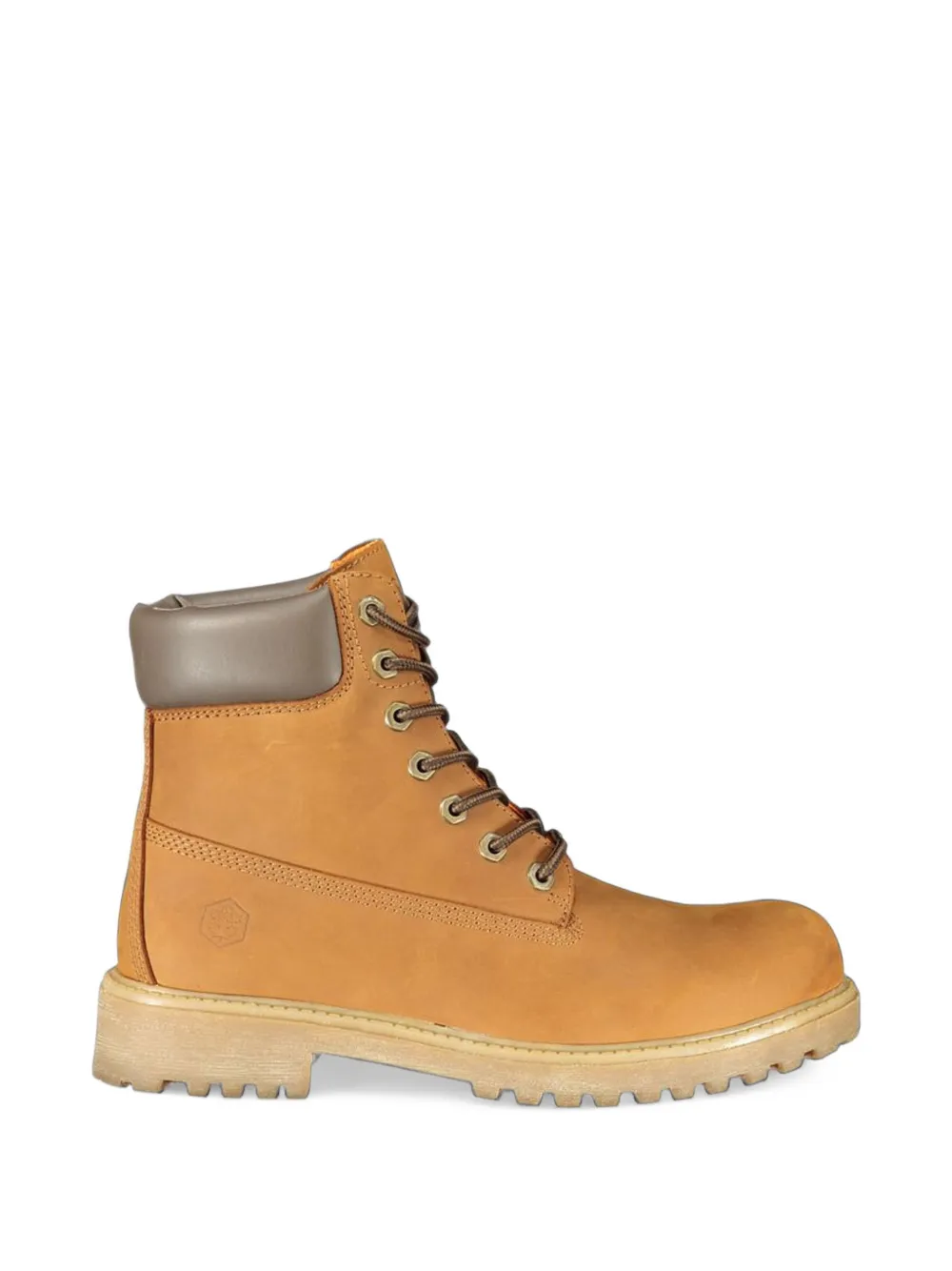 LUMBERJACK lace-up leather boots - Marron