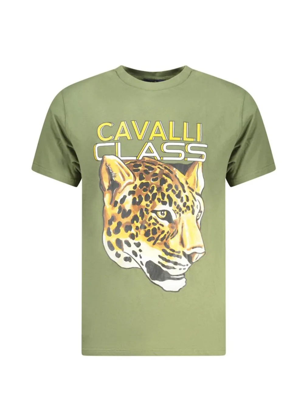 Cavalli Class leopard-print T-shirt - Grün