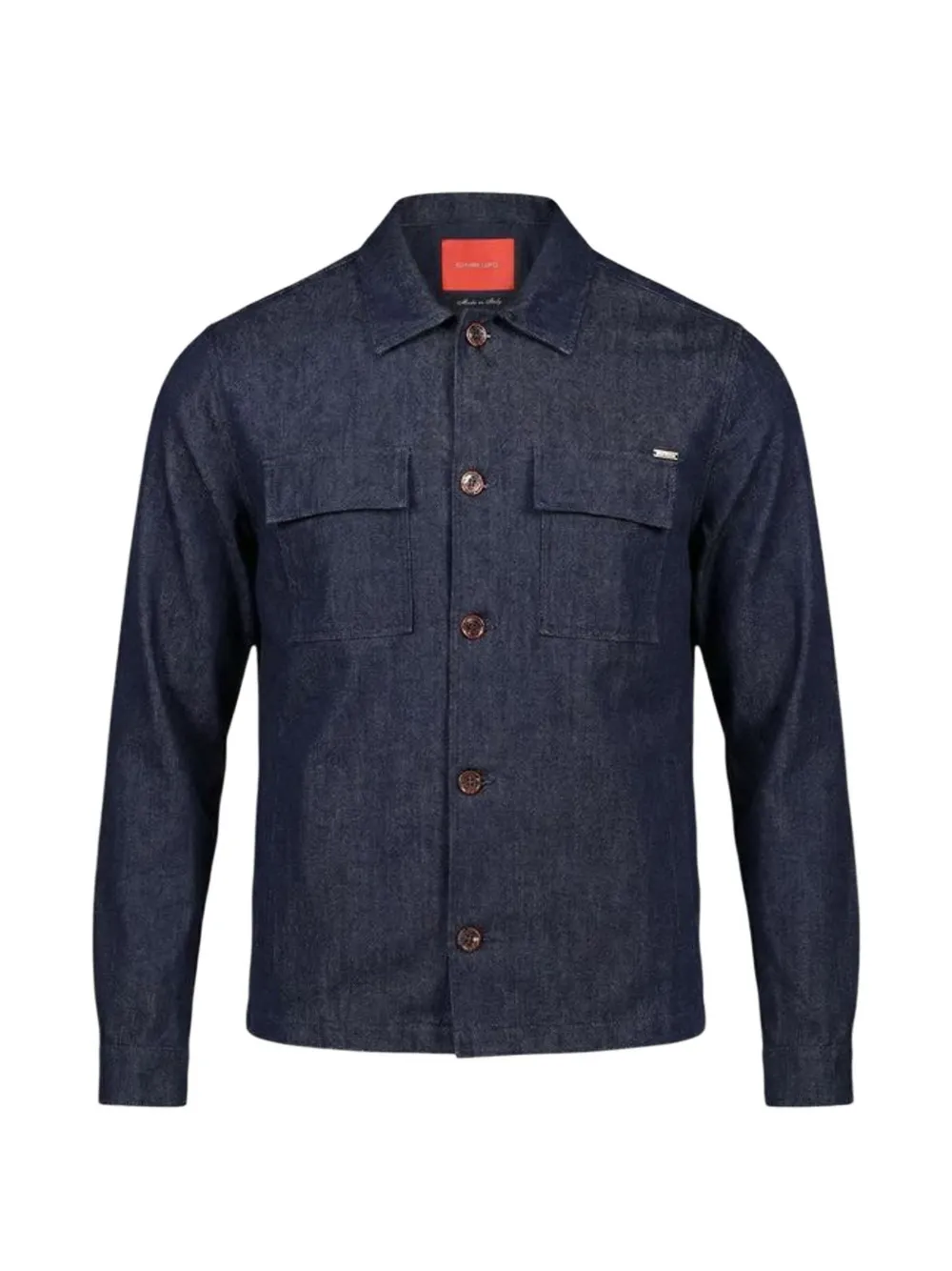 GIANNI LUPO button-up chest-pocket jacket - Bleu GIANNI LUPO button-up chest-pocket jacket - Bleu