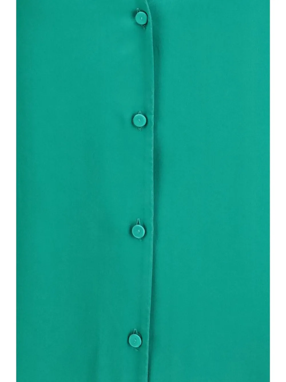 Forte V-neck silk shirt Groen