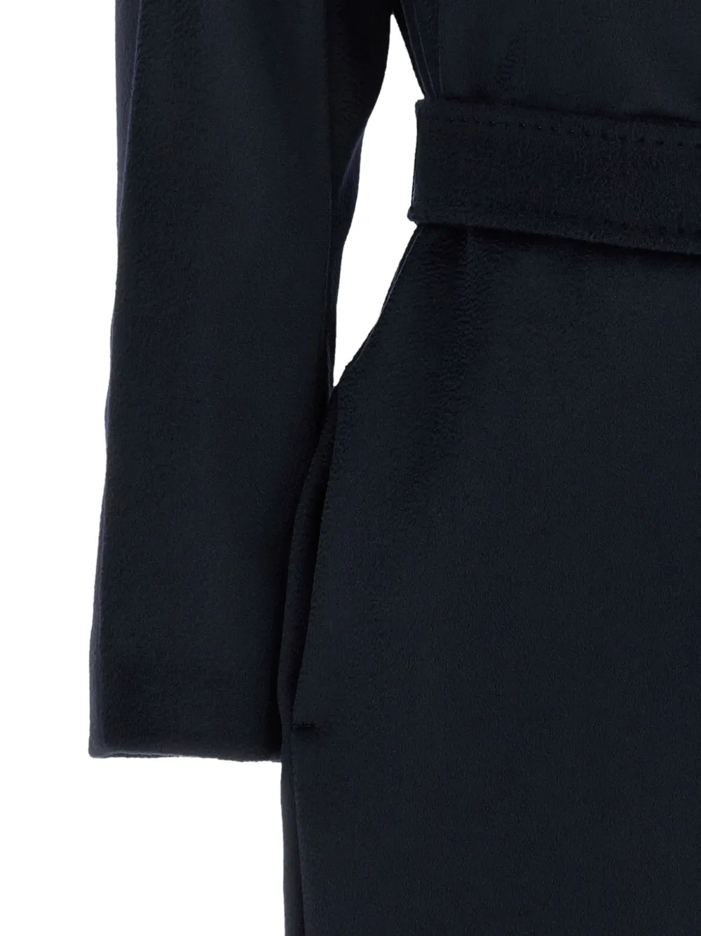 Max Mara belted wool coat Blauw