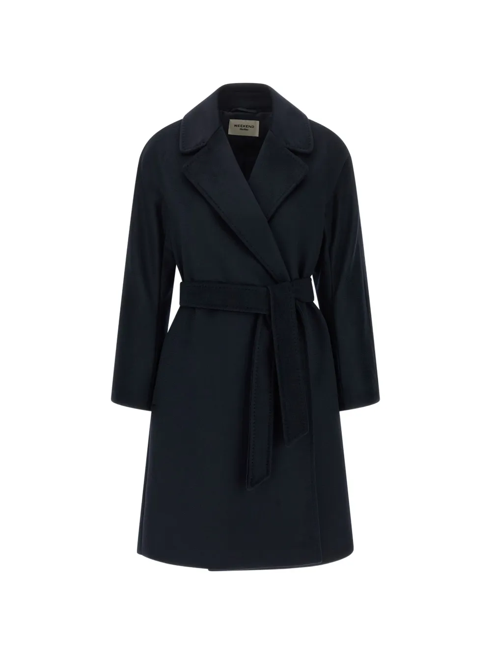 Max Mara belted wool coat Blauw