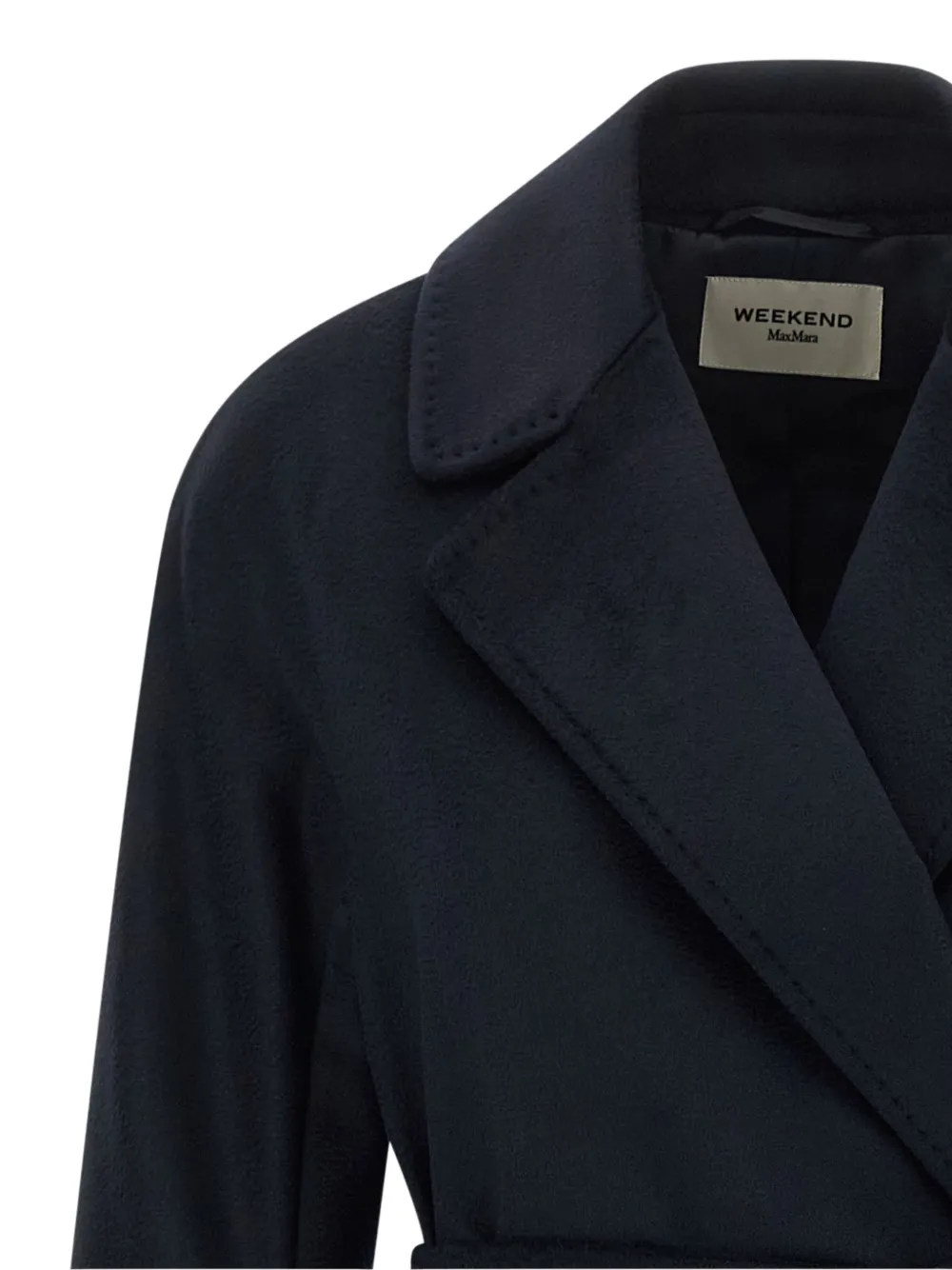 Max Mara belted wool coat Blauw