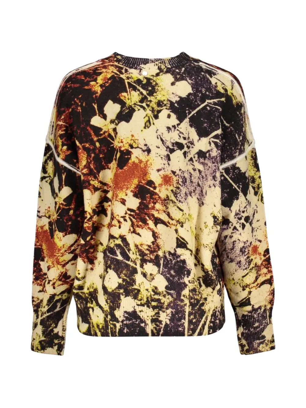 Desigual abstract-print dropped-shoulder sweatshirt Geel