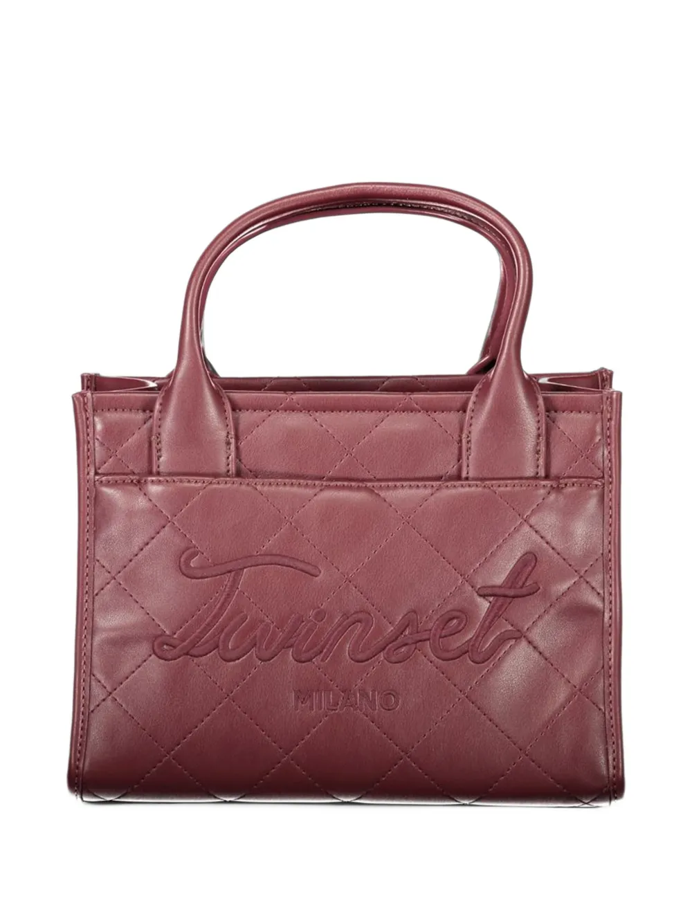 TWINSET quilted logo-embossed tote bag - Rot