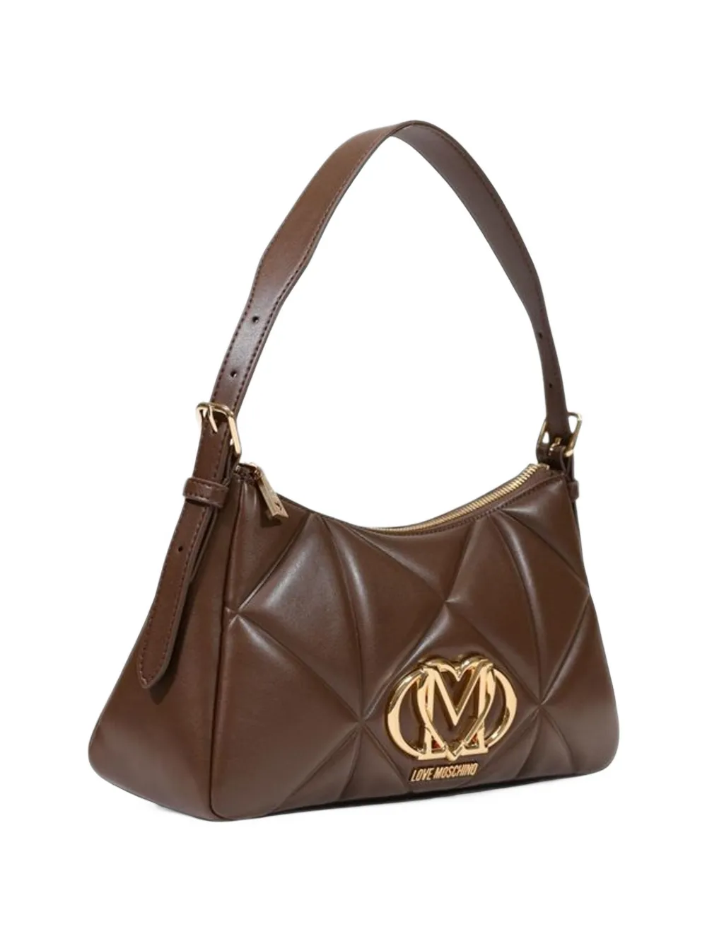 Love Moschino quilted logo-plaque tote bag Bruin