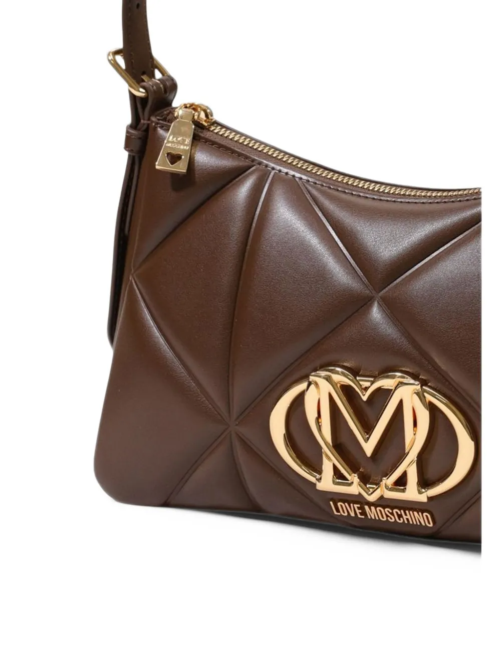 Love Moschino quilted logo-plaque tote bag Bruin