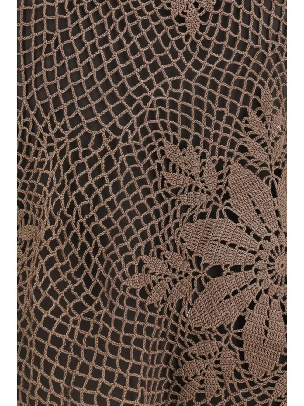 Magda Butrym crochet floral-appliqué top Bruin