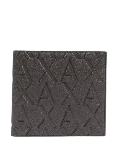 Armani Exchange portefeuille pliant à logo embossé