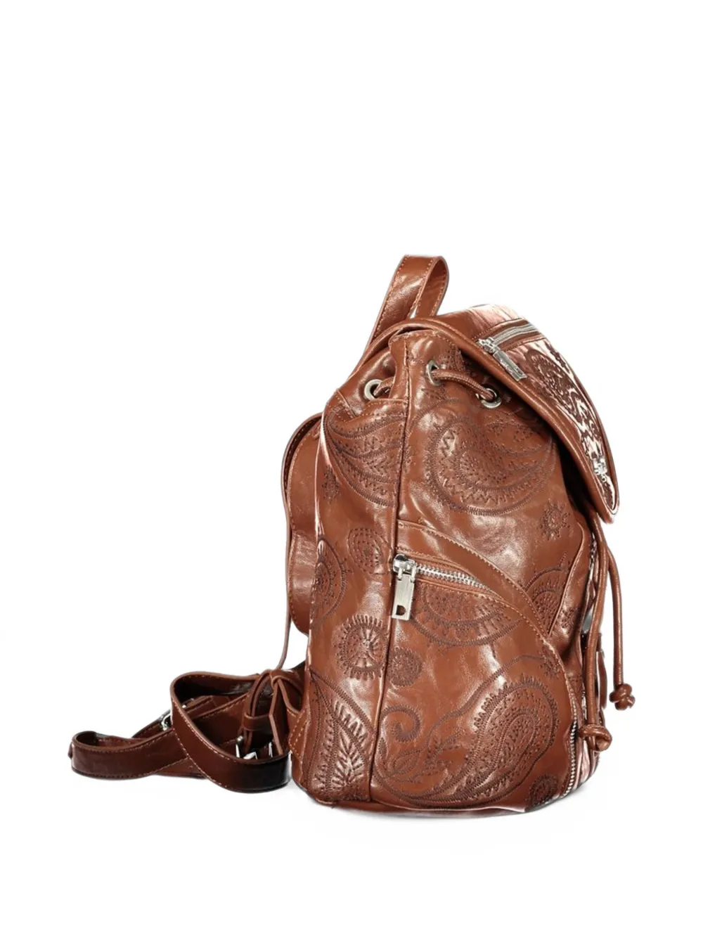 Desigual paisley-embossed backpack Bruin