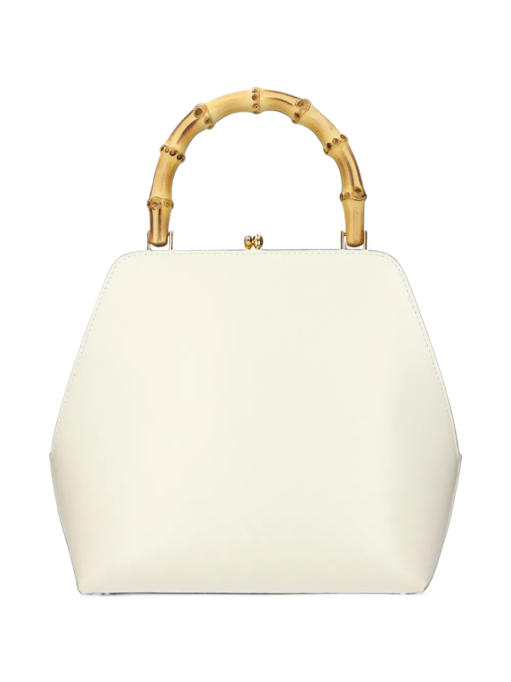 Jil Sander bamboo-handle leather tote bag Wit