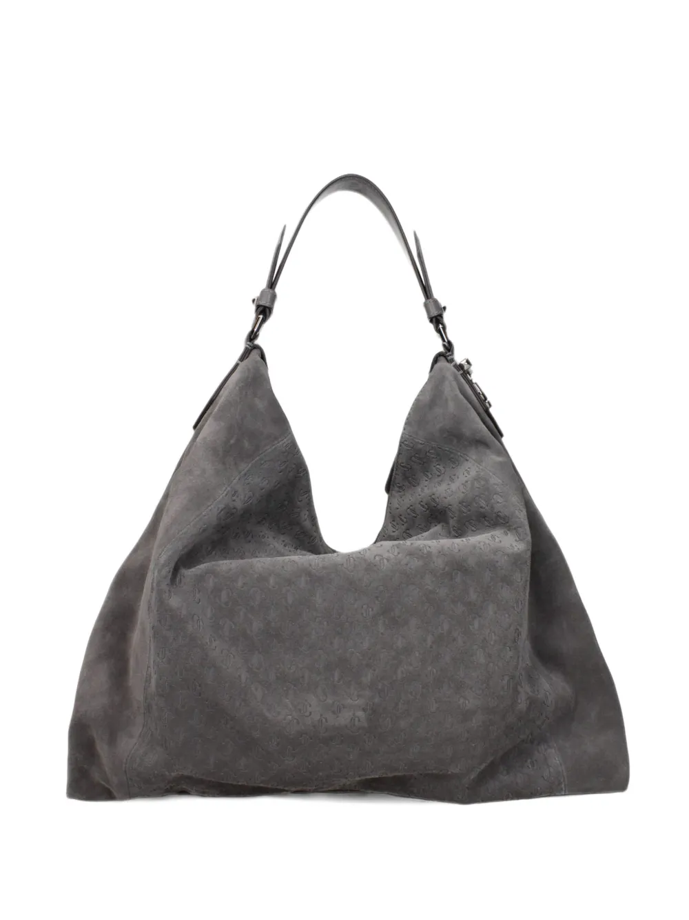 Jimmy Choo Ana monogram shoulder bag - Grigio
