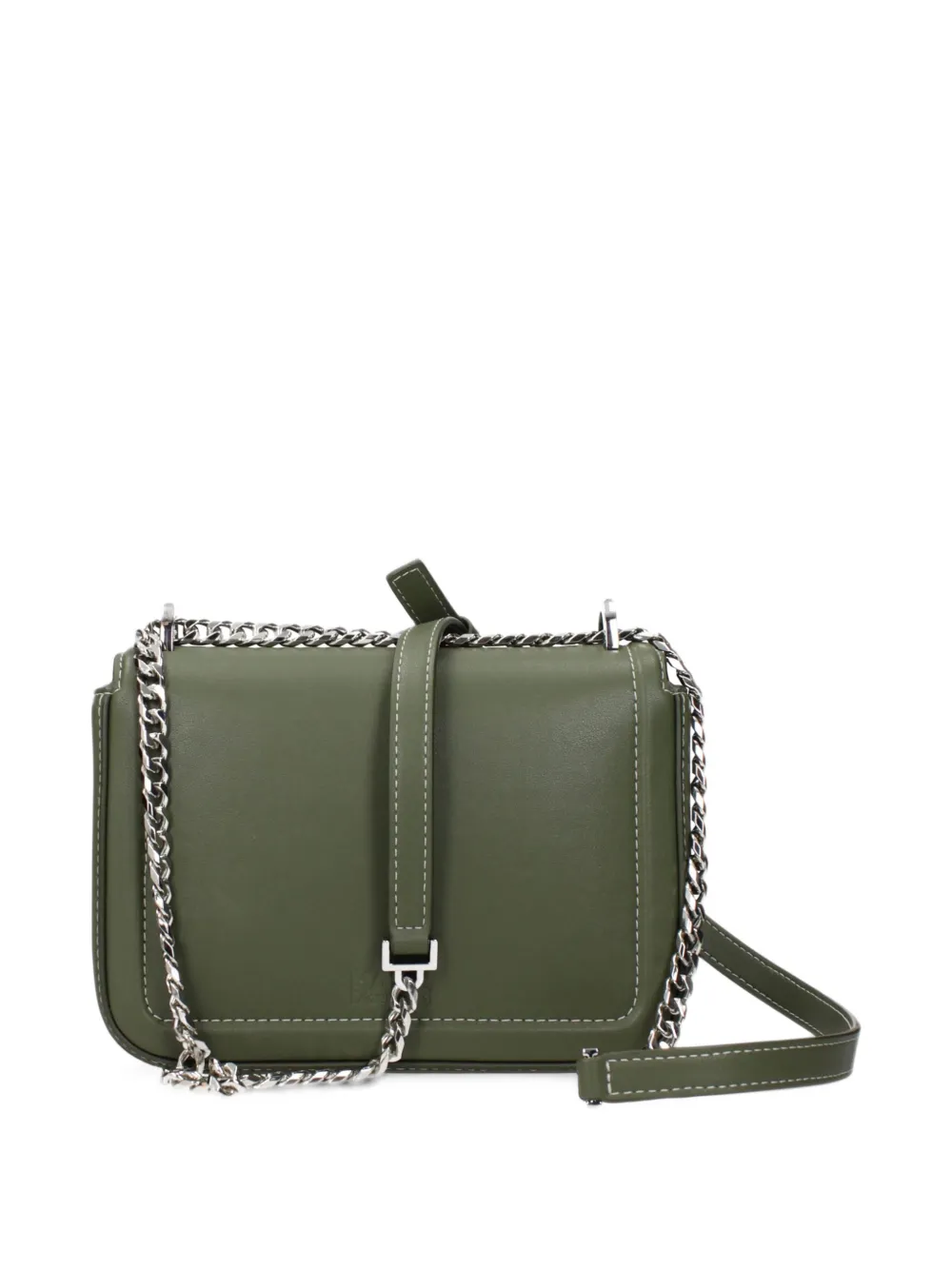 Karl Lagerfeld logo-plaque topstitched cross-body bag Groen