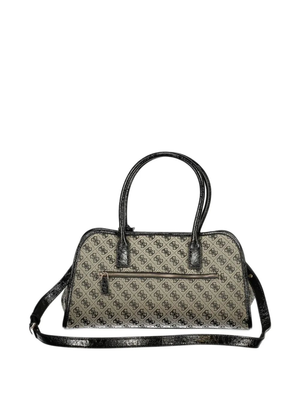 GUESS USA monogram-print faux-leather-trim tote bag Beige