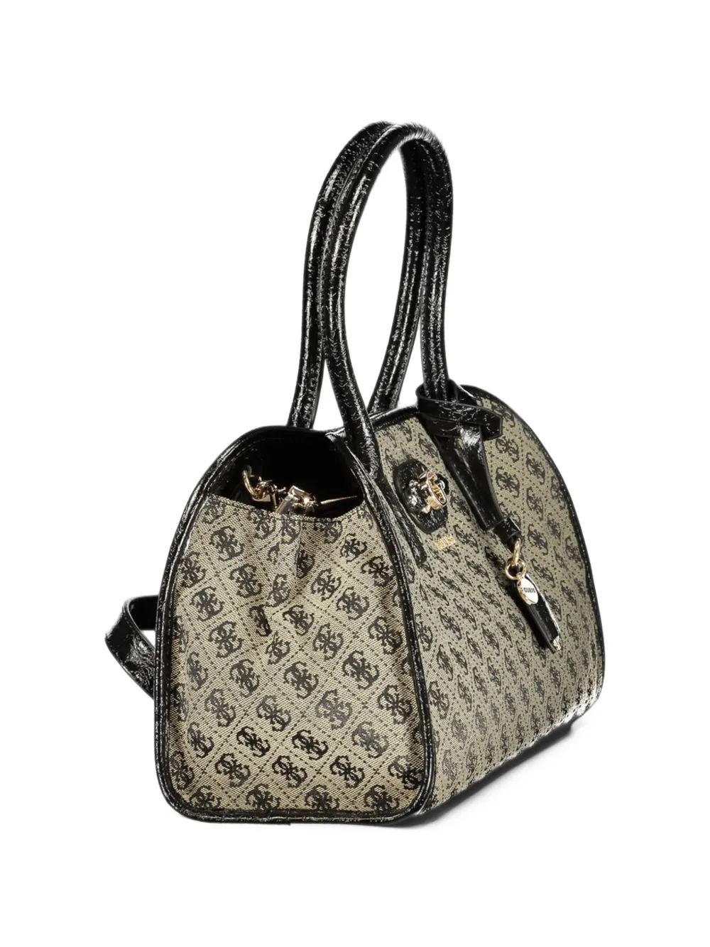 GUESS USA monogram-print faux-leather-trim tote bag Beige