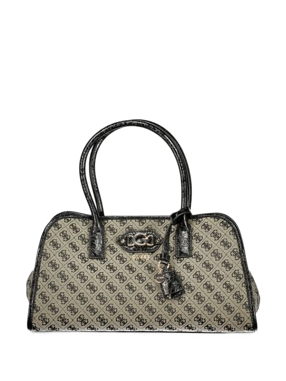 GUESS USA monogram-print faux-leather-trim tote bag - Nude