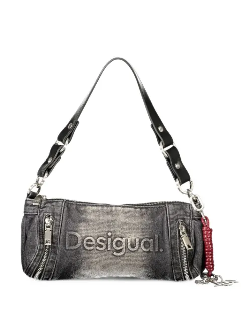 Desigual medium logo-embossed denim tote bag