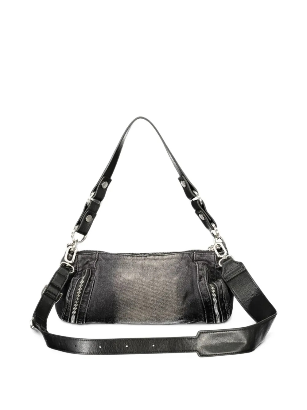 Desigual medium logo-embossed denim tote bag Grijs