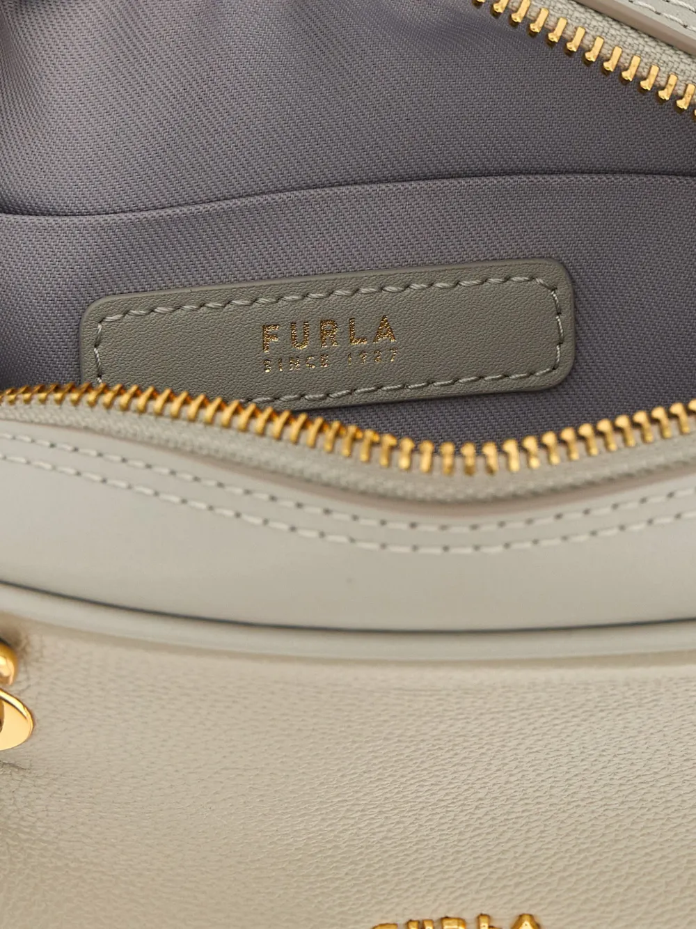 Furla Leren shopper Beige