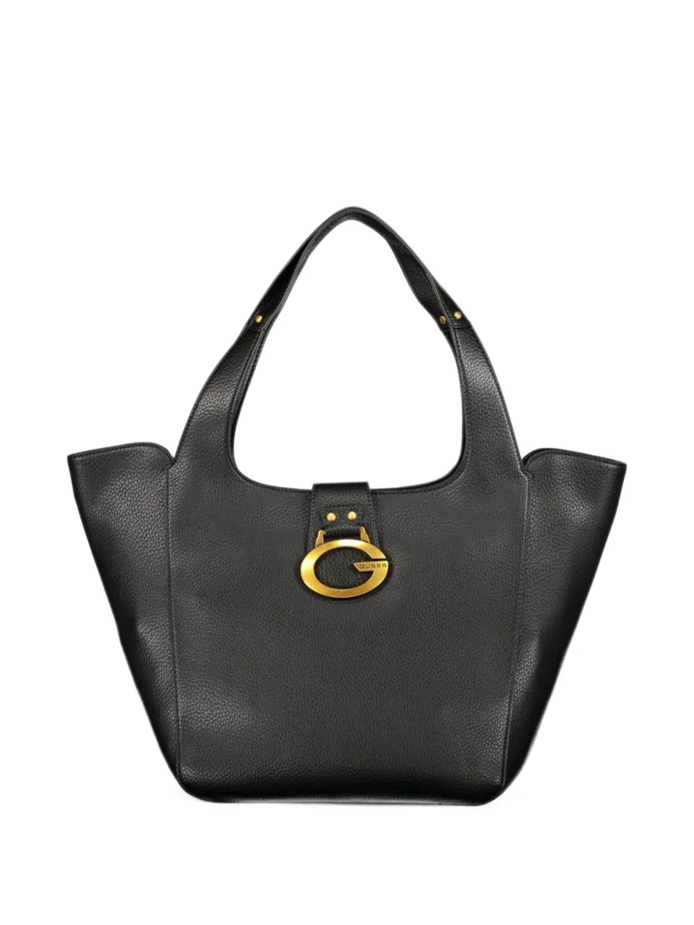 GUESS USA Camden logo-plaque pebbled tote bag - Schwarz