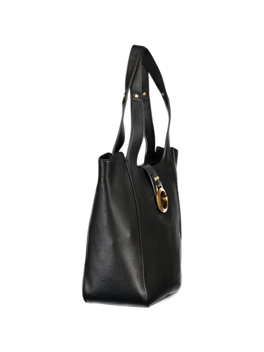 GUESS USA Camden logo-plaque pebbled tote bag Zwart