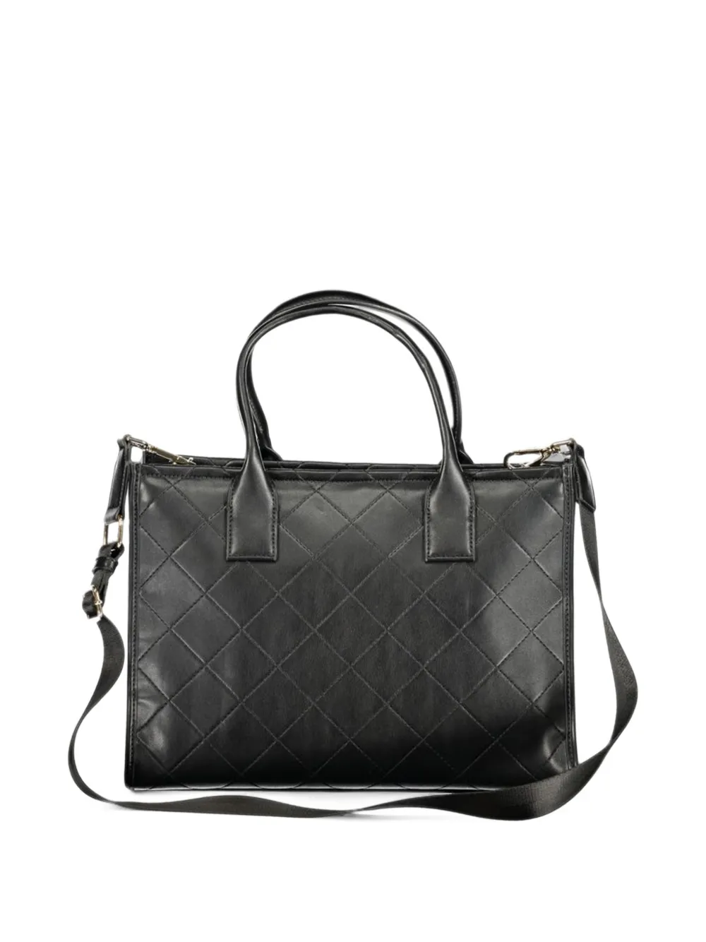 TWINSET quilted logo-embossed tote bag Zwart