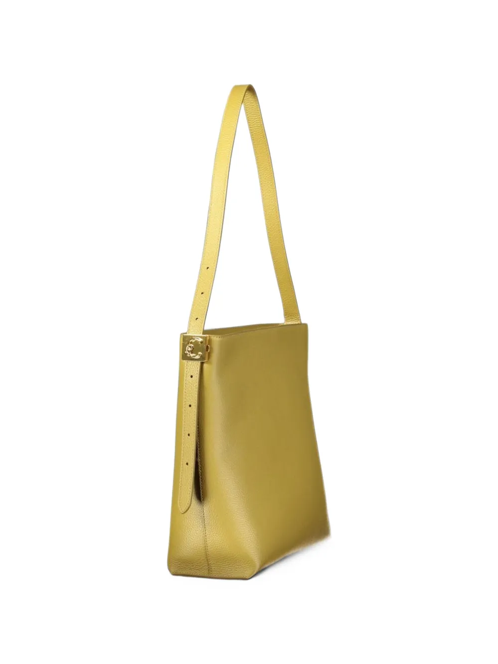Coccinelle grained leather tote bag Groen