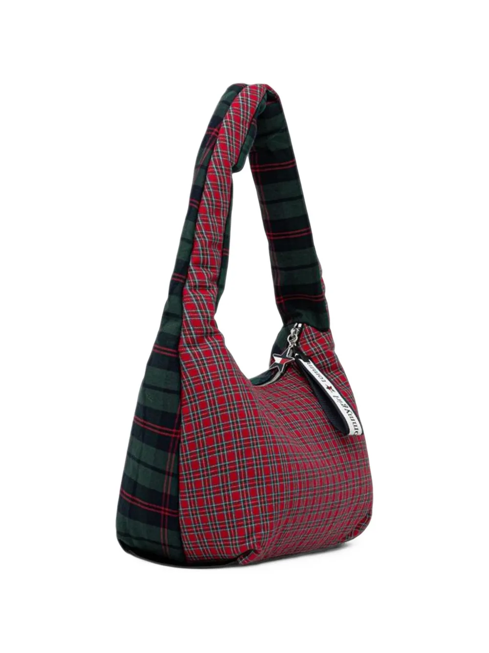 Tommy Jeans check-pattern cotton tote bag Rood