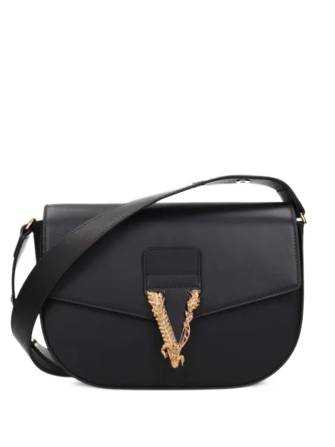 Versace Virtus leather shoulder bag