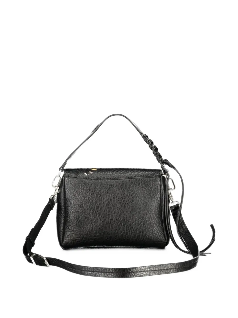 Desigual medium cut-out whipstitch-trim tote bag Zwart
