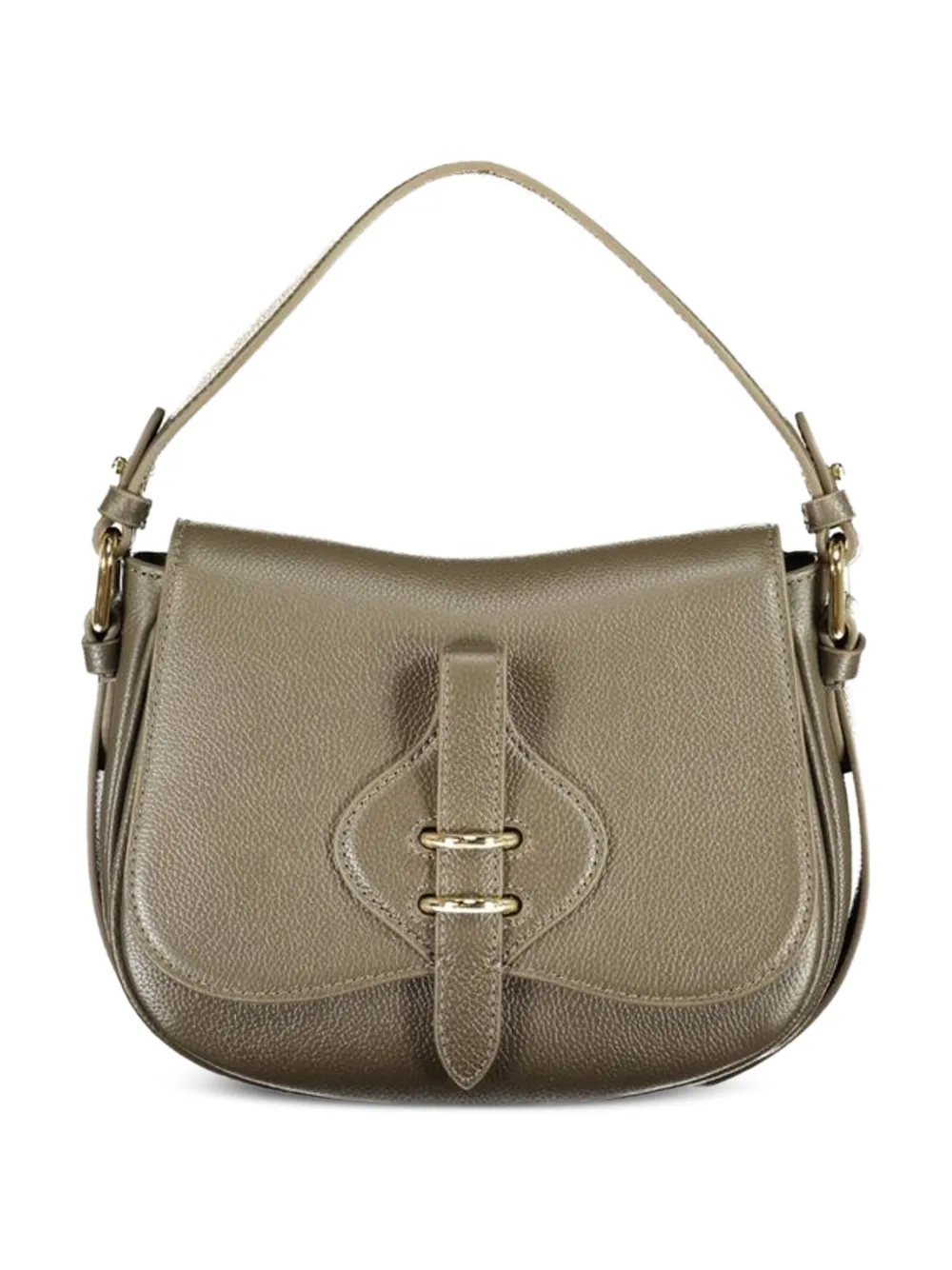 Coccinelle small Mavery grainy-leather shoulder bag - Marrone