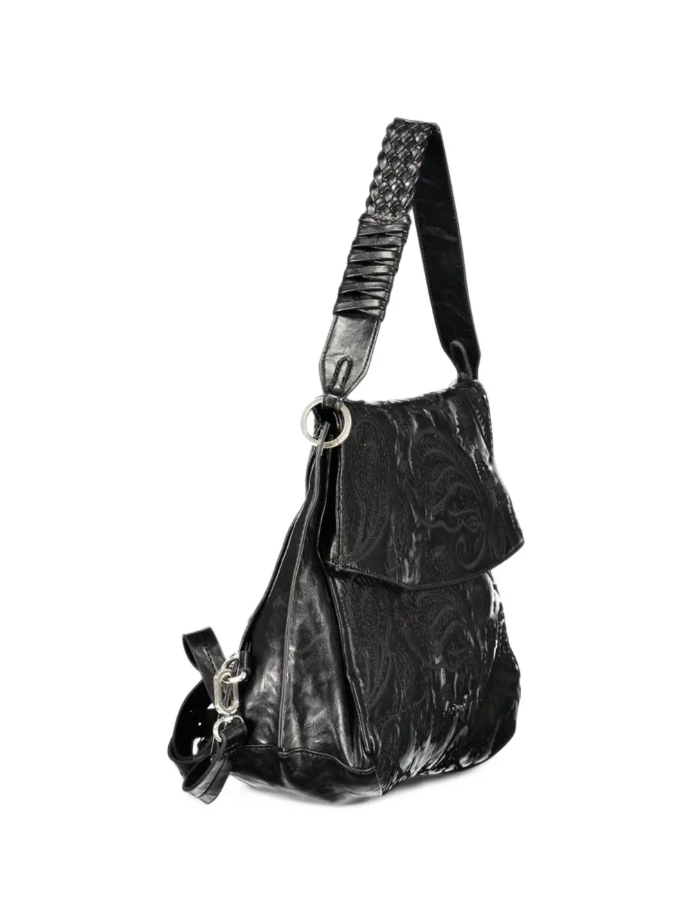 Desigual medium paisley-embossed bag Zwart