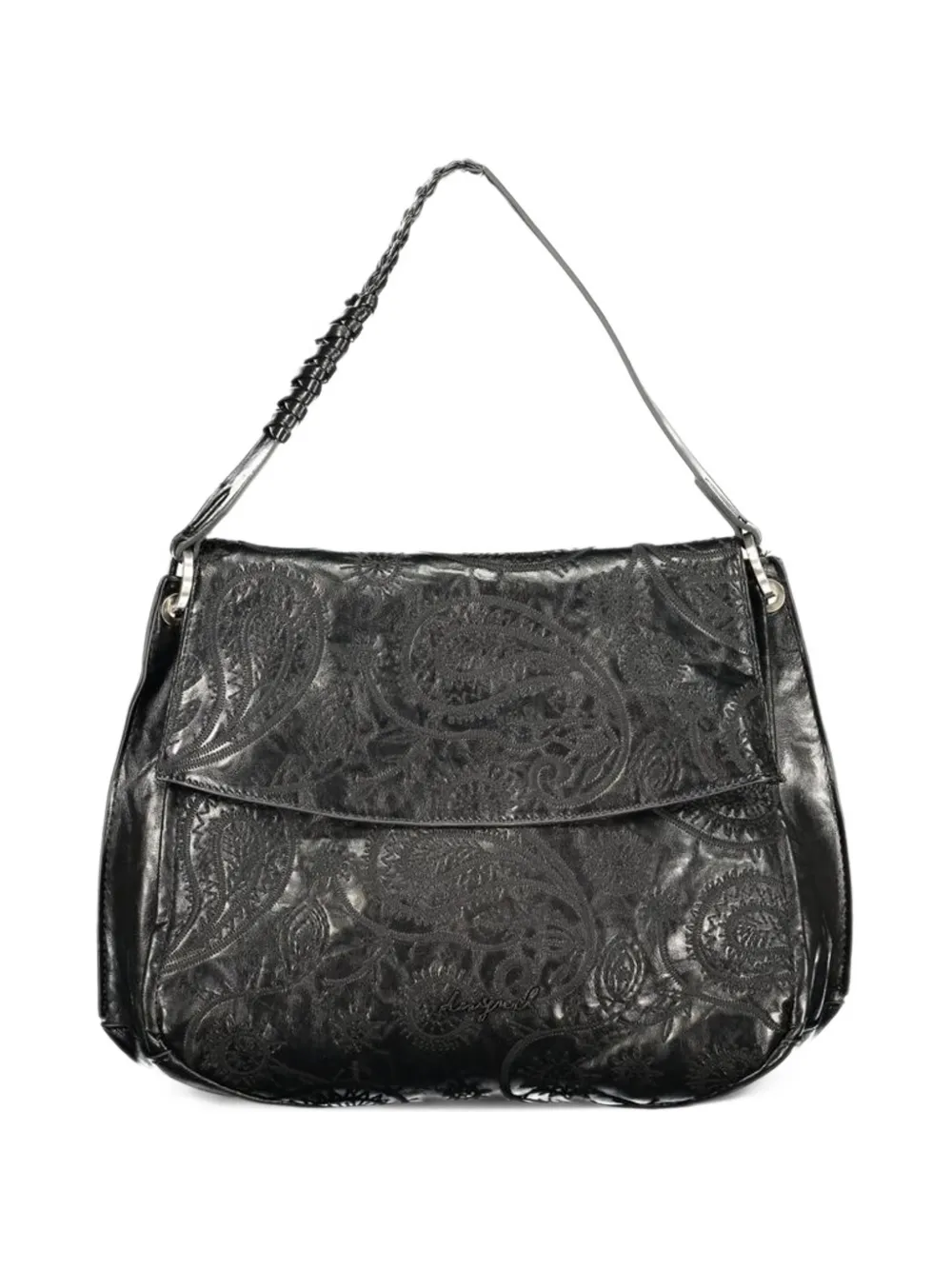 Desigual medium paisley-embossed bag - Nero