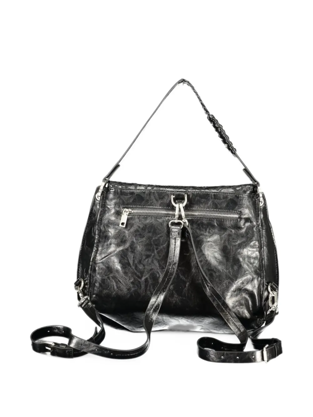 Desigual medium paisley-embossed bag Zwart