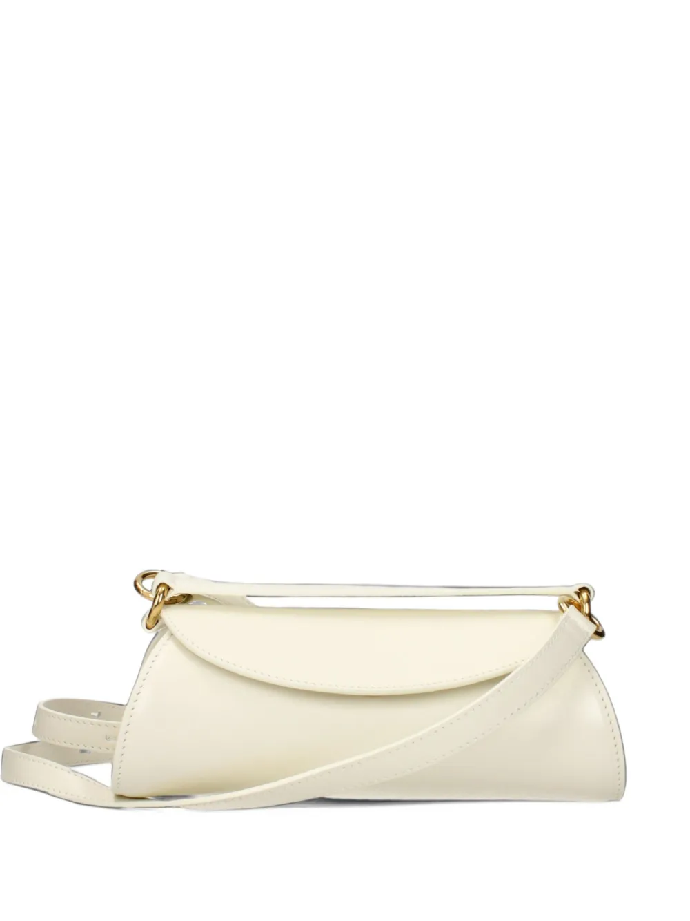 Jil Sander cylindrical leather clutch bag - Blanc Jil Sander cylindrical leather clutch bag - Blanc