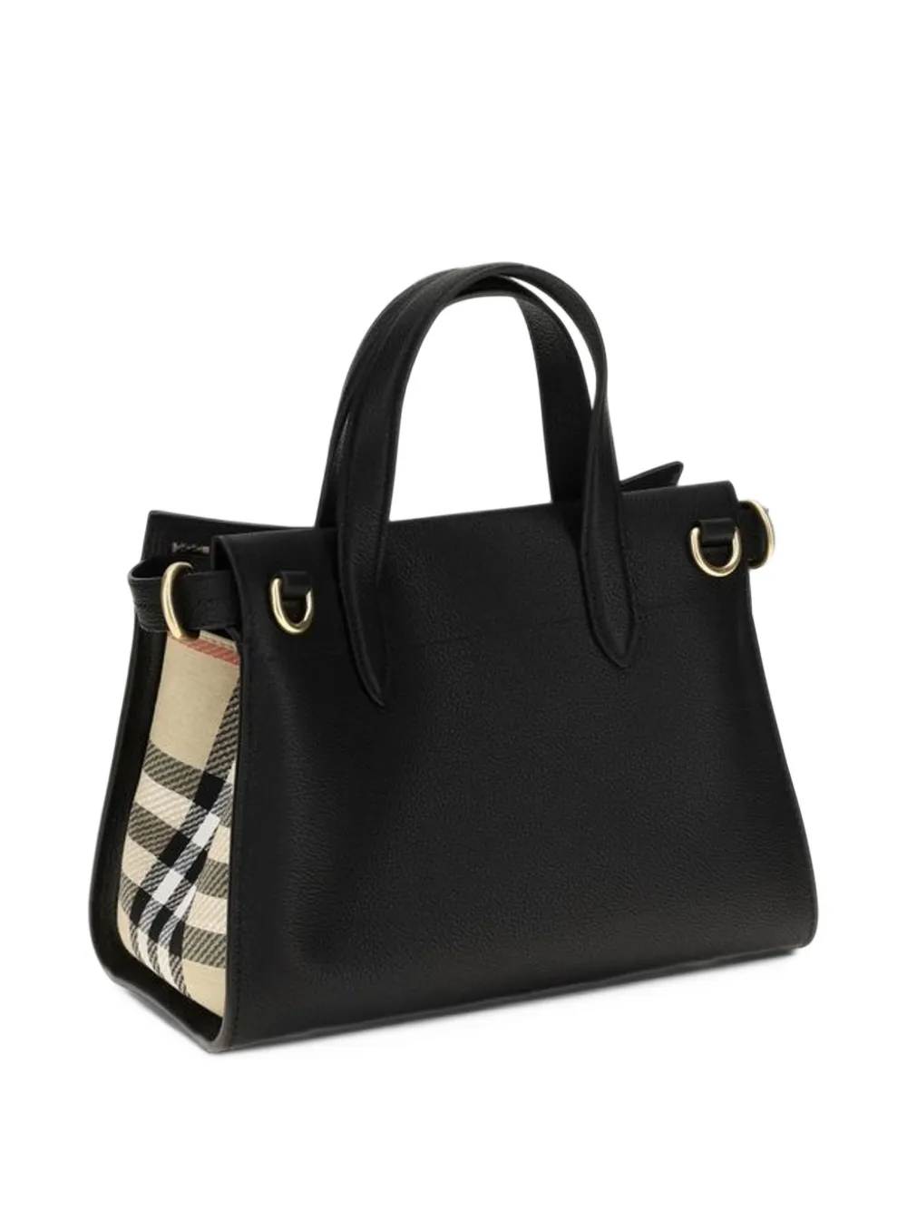 Burberry mini check Cotswolds tote Zwart