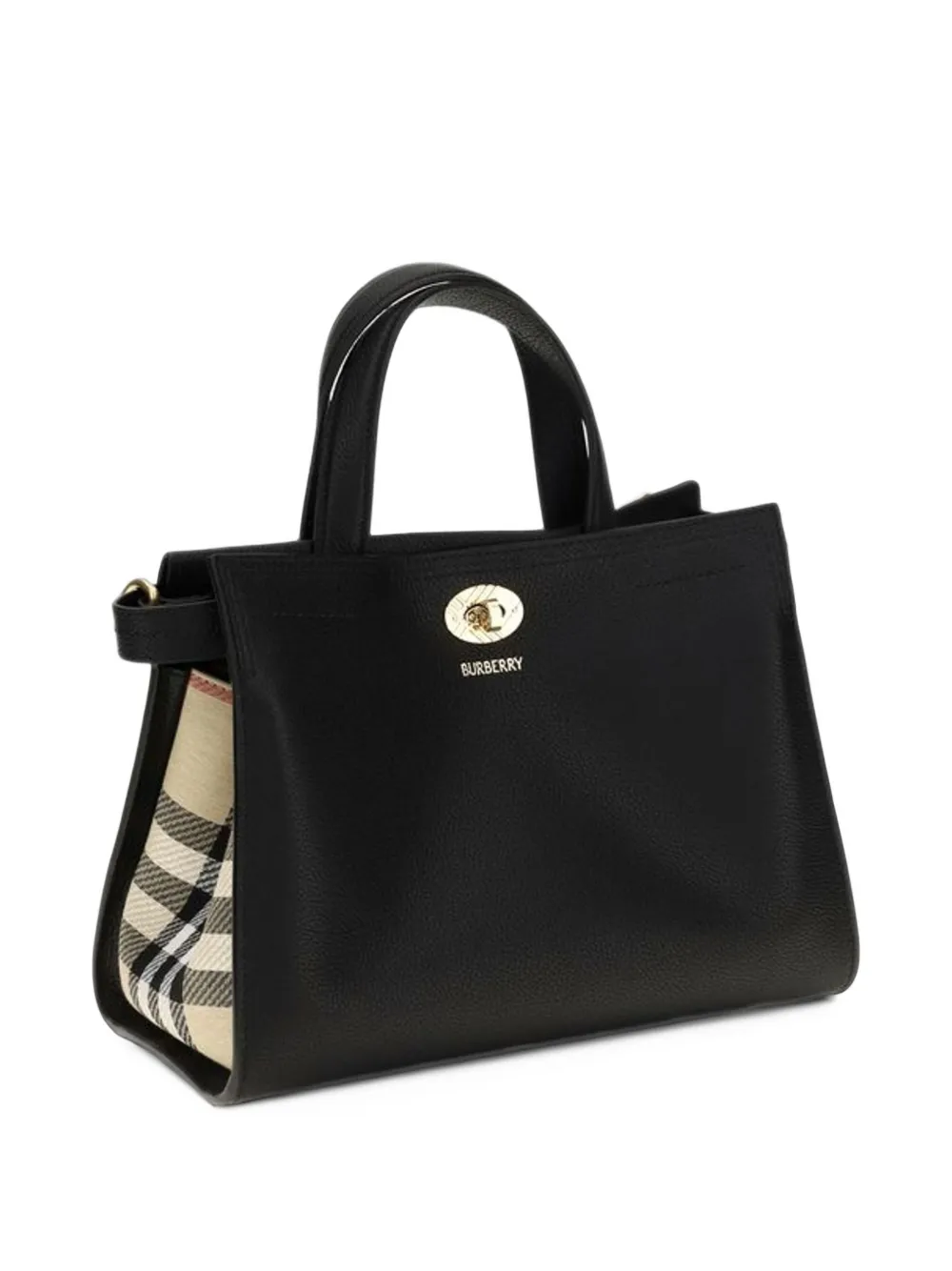 Burberry mini check Cotswolds tote Zwart