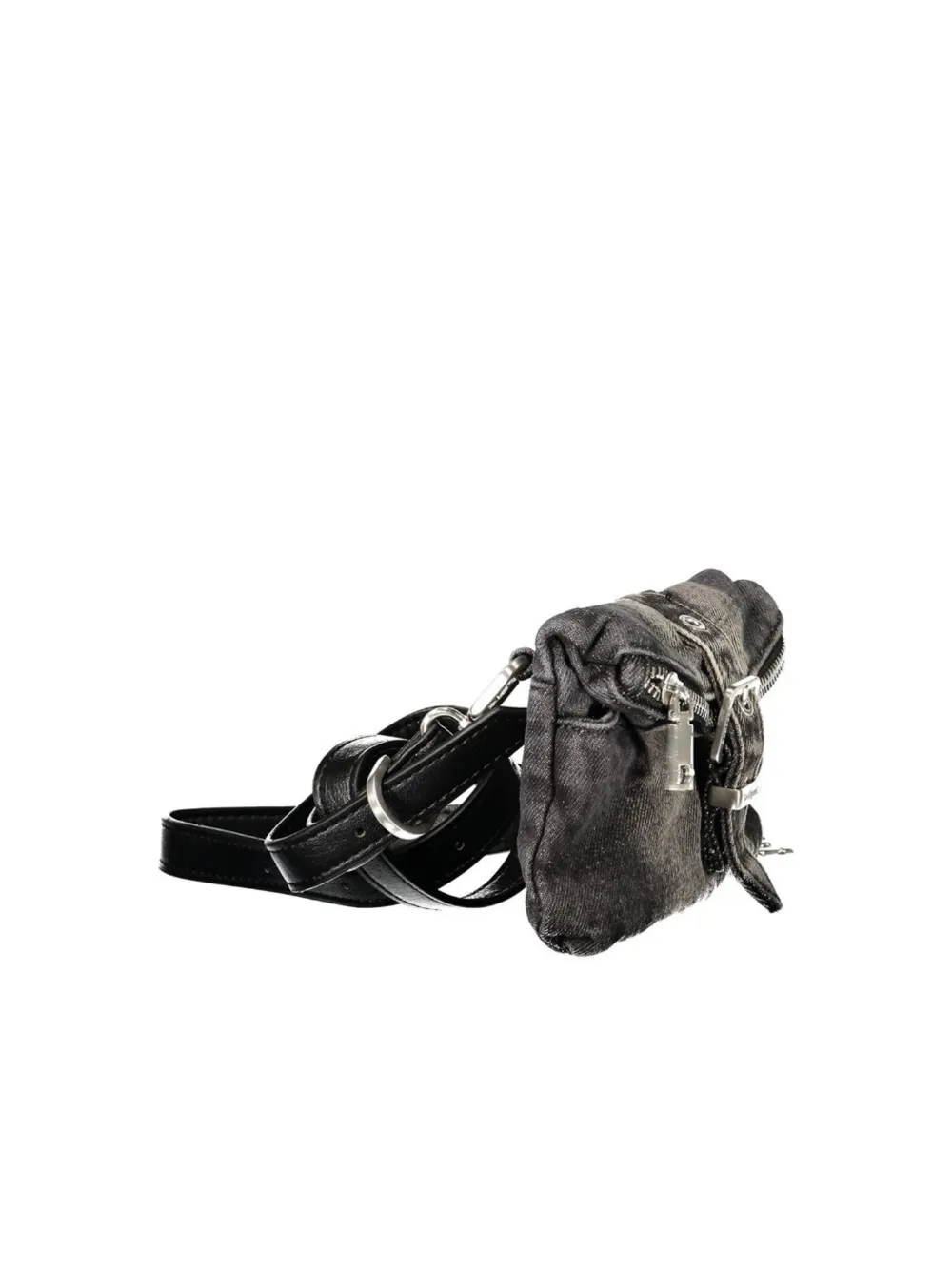 Desigual micro faded denim bag Zwart