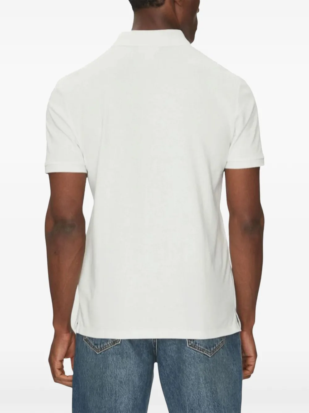 Calvin Klein logo-embroidered polo shirt Wit