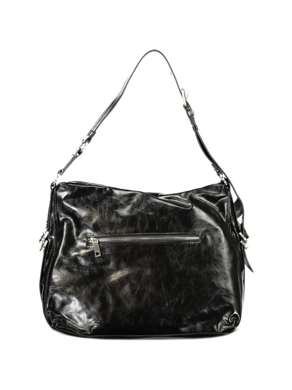 Desigual flower-detail zip-fastening shoulder bag Zwart