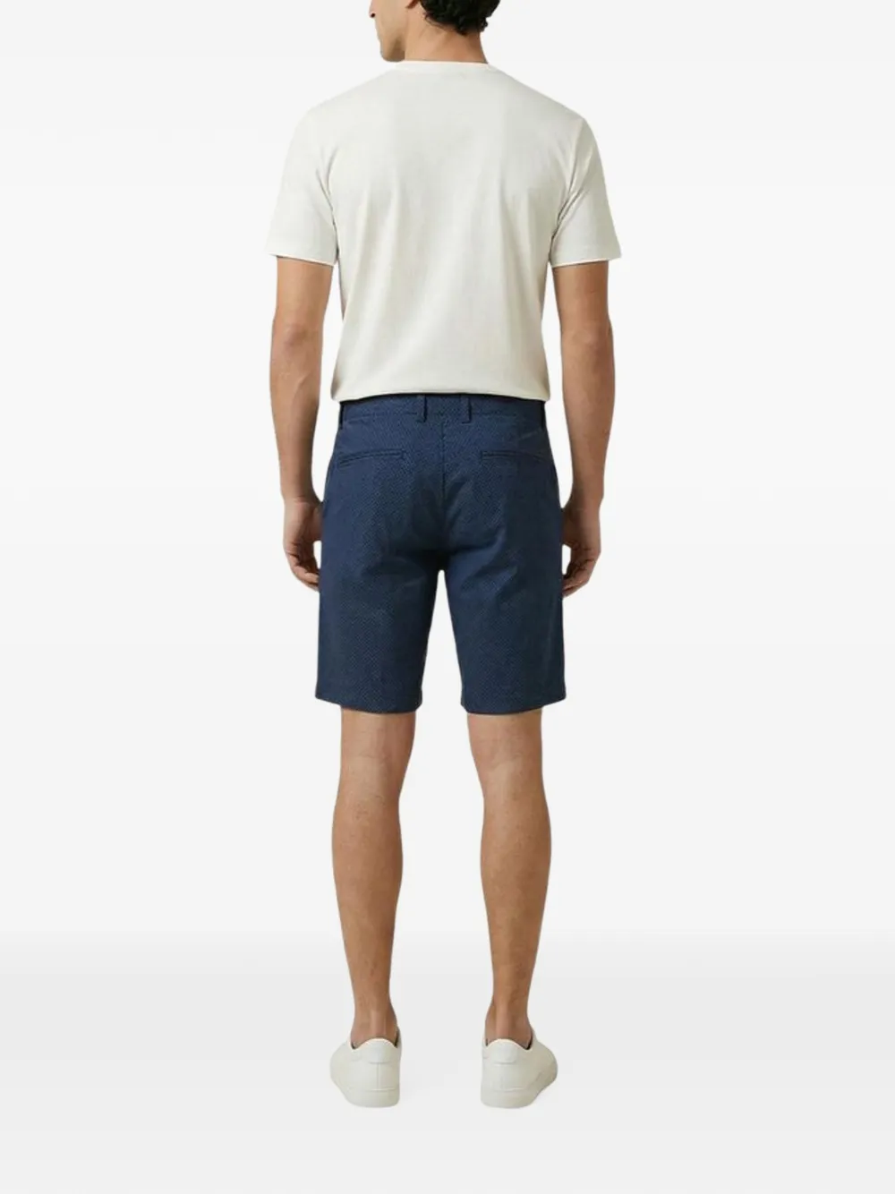 Armani Exchange micro-patterned chino shorts Blauw