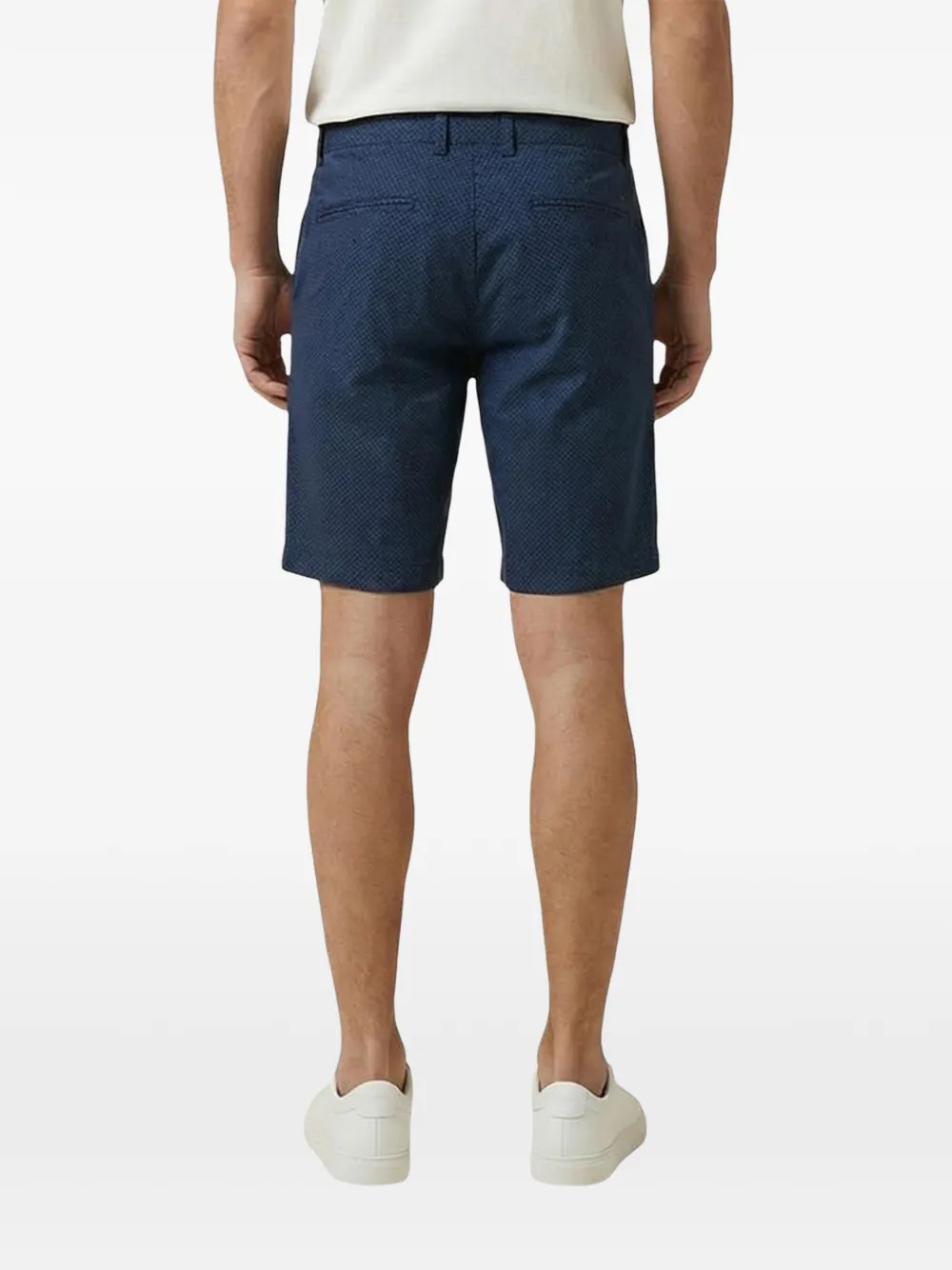 Armani Exchange micro-patterned chino shorts Blauw