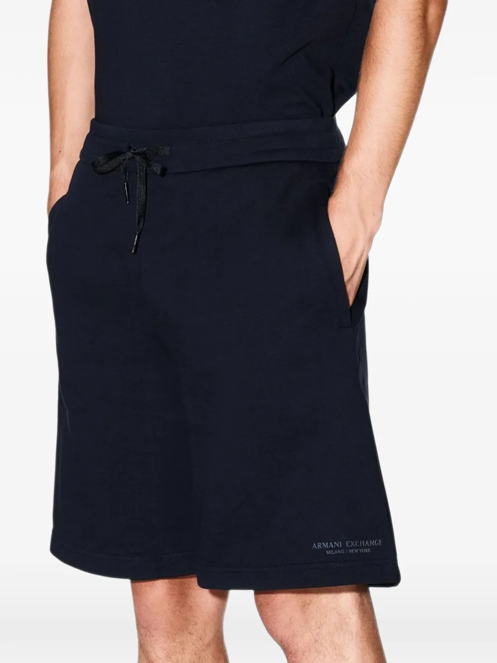 Armani Exchange drawstring-waist shorts Blauw