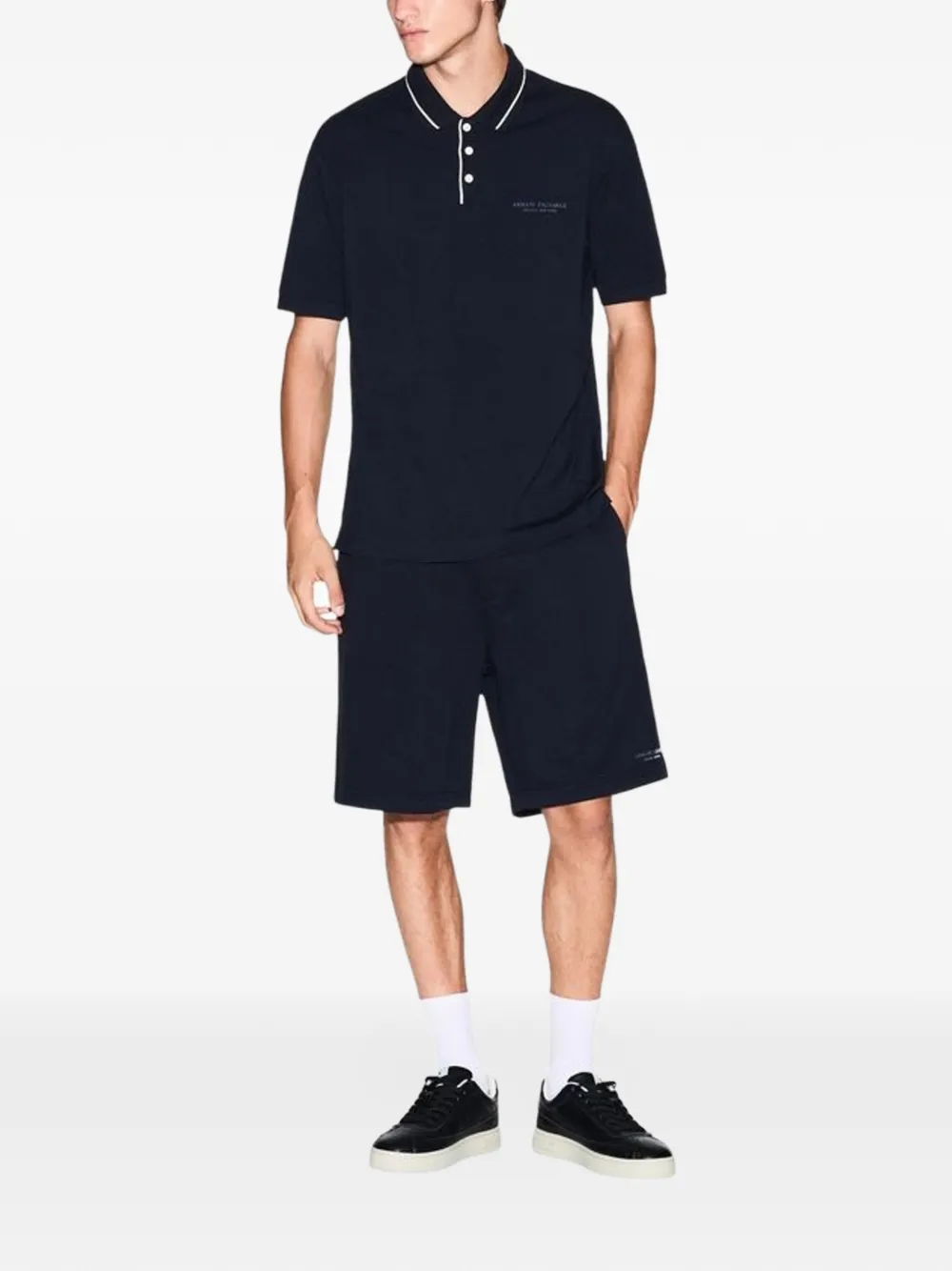 Armani Exchange drawstring-waist shorts - Blu