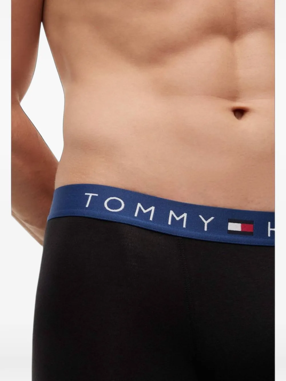 Tommy Hilfiger logo-waistband recycled cotton boxers (set of three) Zwart
