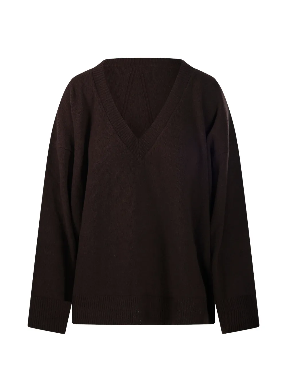 Roberto Collina V-neck knitted sweater - Marrone